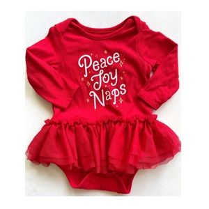 Baby Girl Holiday Bundle- Onesie Dress & Accessories